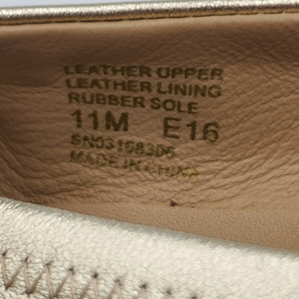 Tory Burch Metallic Gold Reva Ballet Flats - Picture 3 of 14